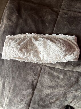 Auden White Eyelet Lace Strapless Bandeau